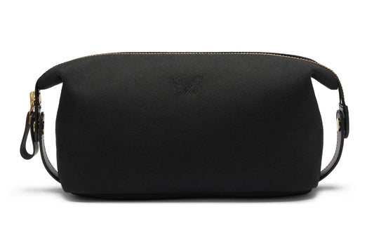 Canvas Wash Bag - Dopp Kit- Black