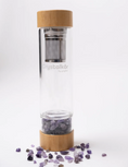 Load image into Gallery viewer, YOGIKOR Crystalkor Amethyst - Crystal Chips Water Bottle
