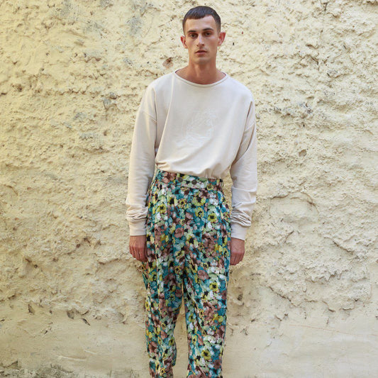 سترة دانتي مطرزة باللون البيج - مقاس صغير ومتوسط