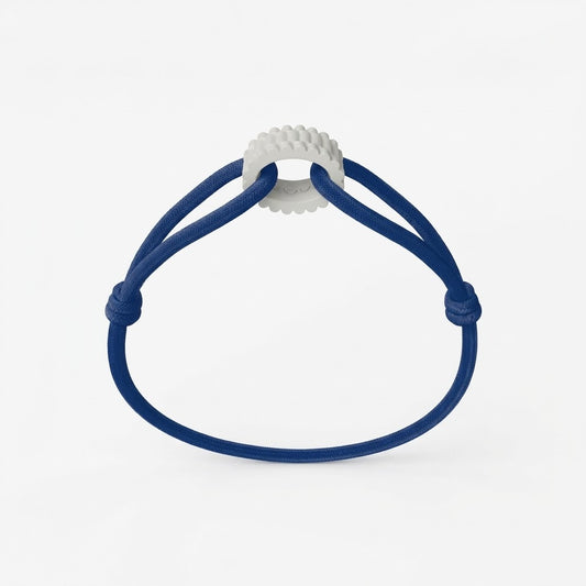 WECORD Snow Regent Bracelet with Navy Blue Cord