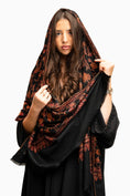 Load image into Gallery viewer, Pashmina Jaal Allover Black with Orange embroidery
