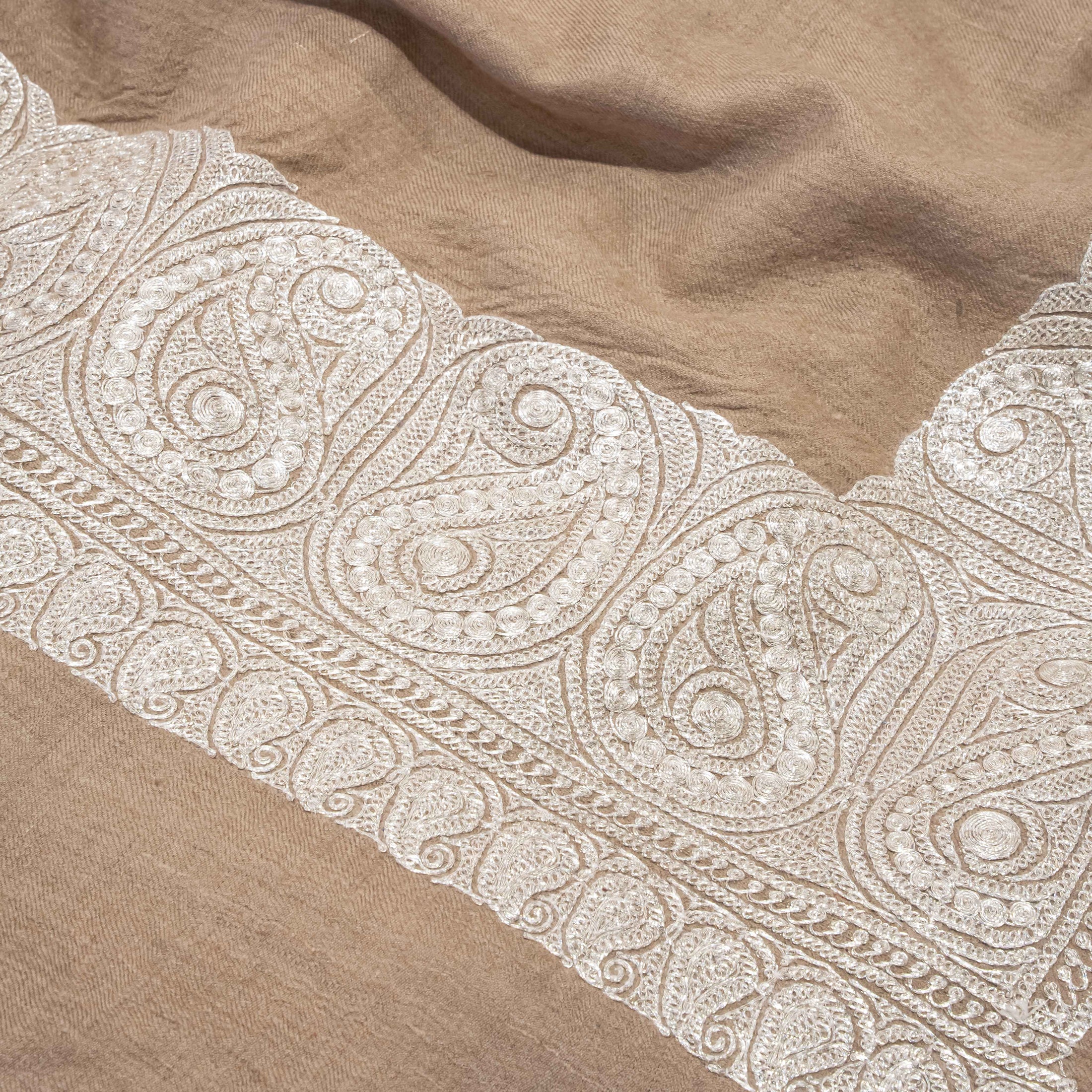 Pashmina Limited Edition Silver Tila Work