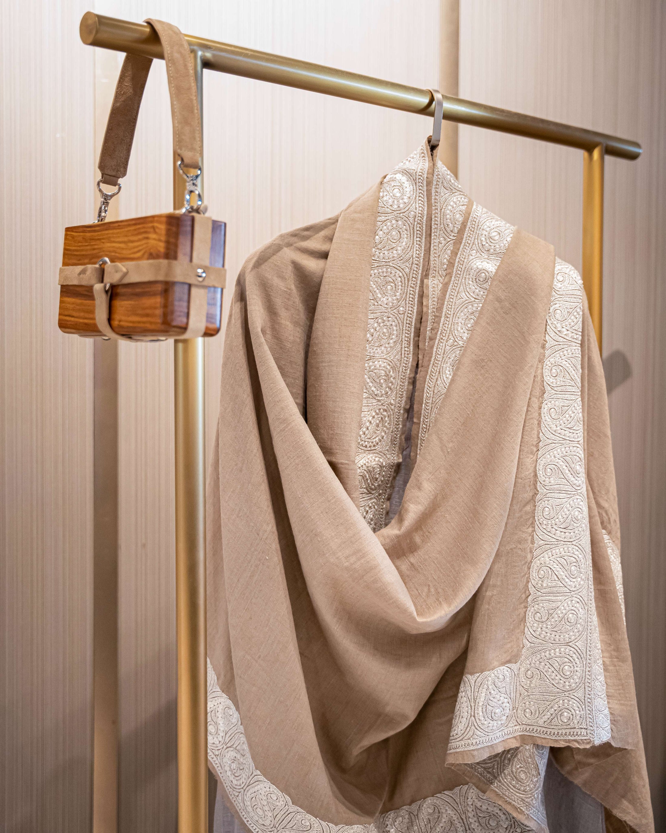 Pashmina Limited Edition Silver Tila Work