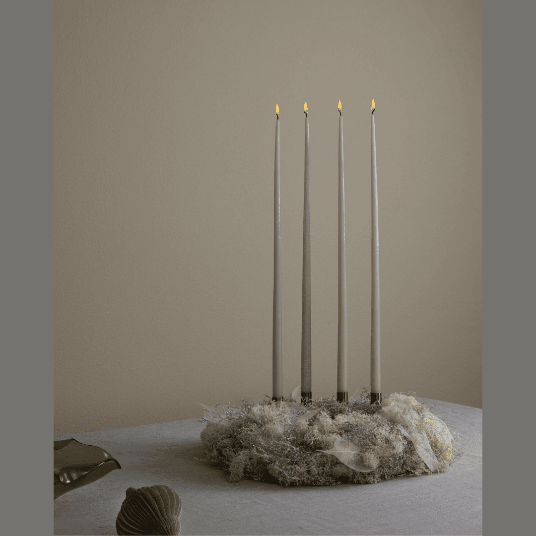 Taper candles 32cm 09/2 znc pearl Lacquer