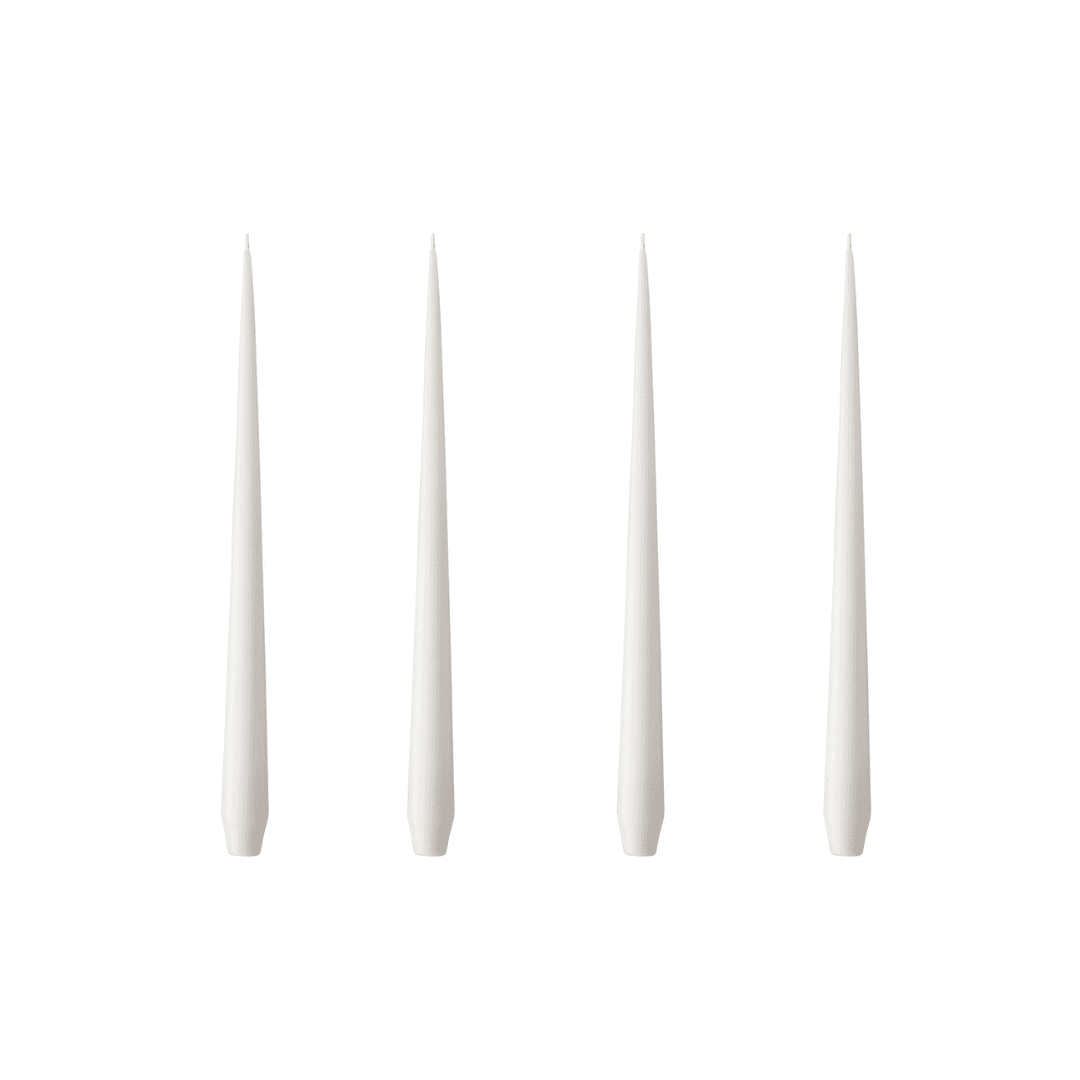 Taper candles 32cm 21 whte ash Lacquer