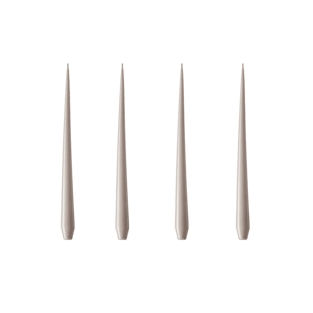 Taper candles 32cm 22 lnen grey Lacquer