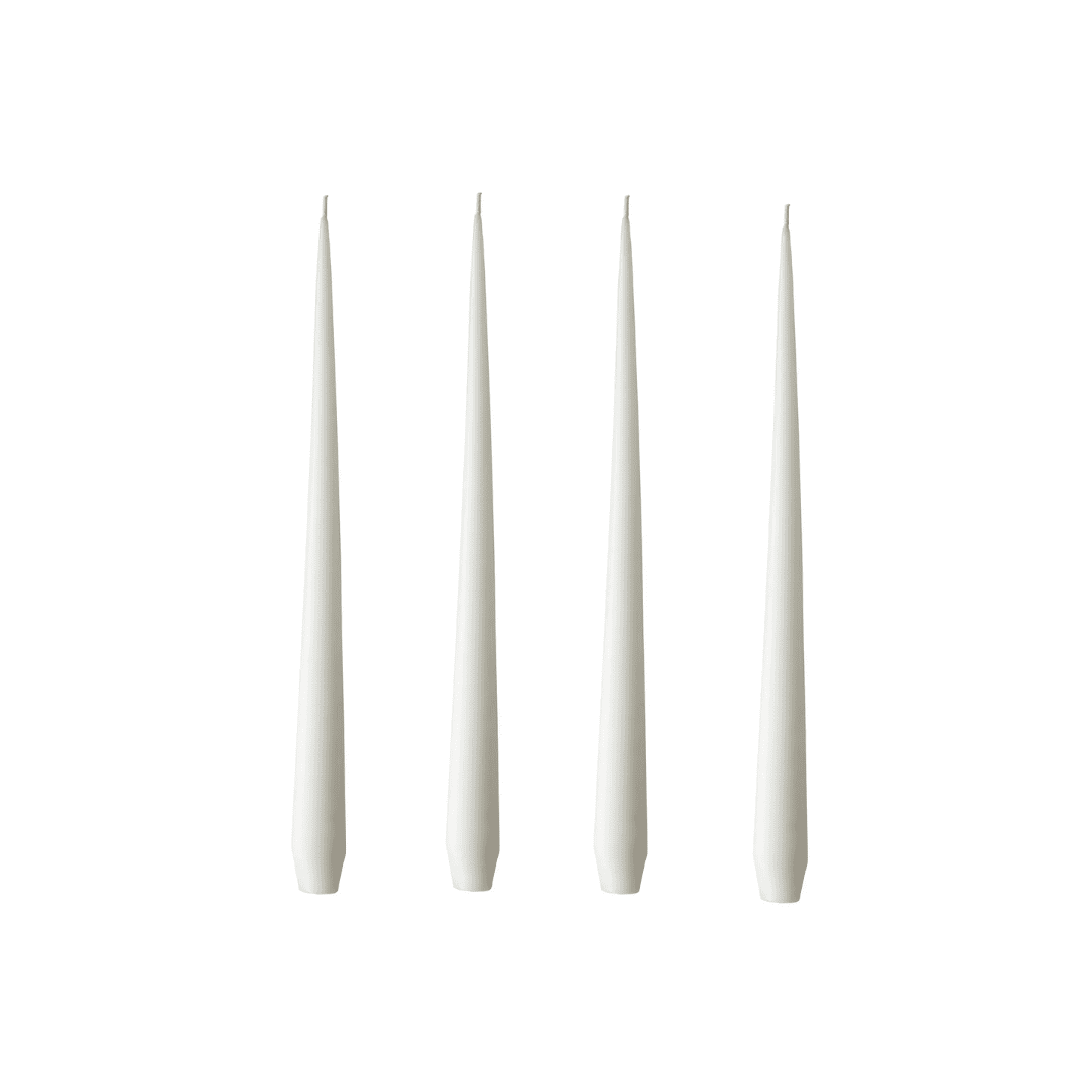 Taper candles 32cm 31 pure whte Lacquer