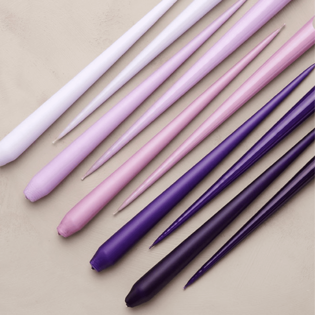Taper candles 32cm 47 dusty llac Lacquer