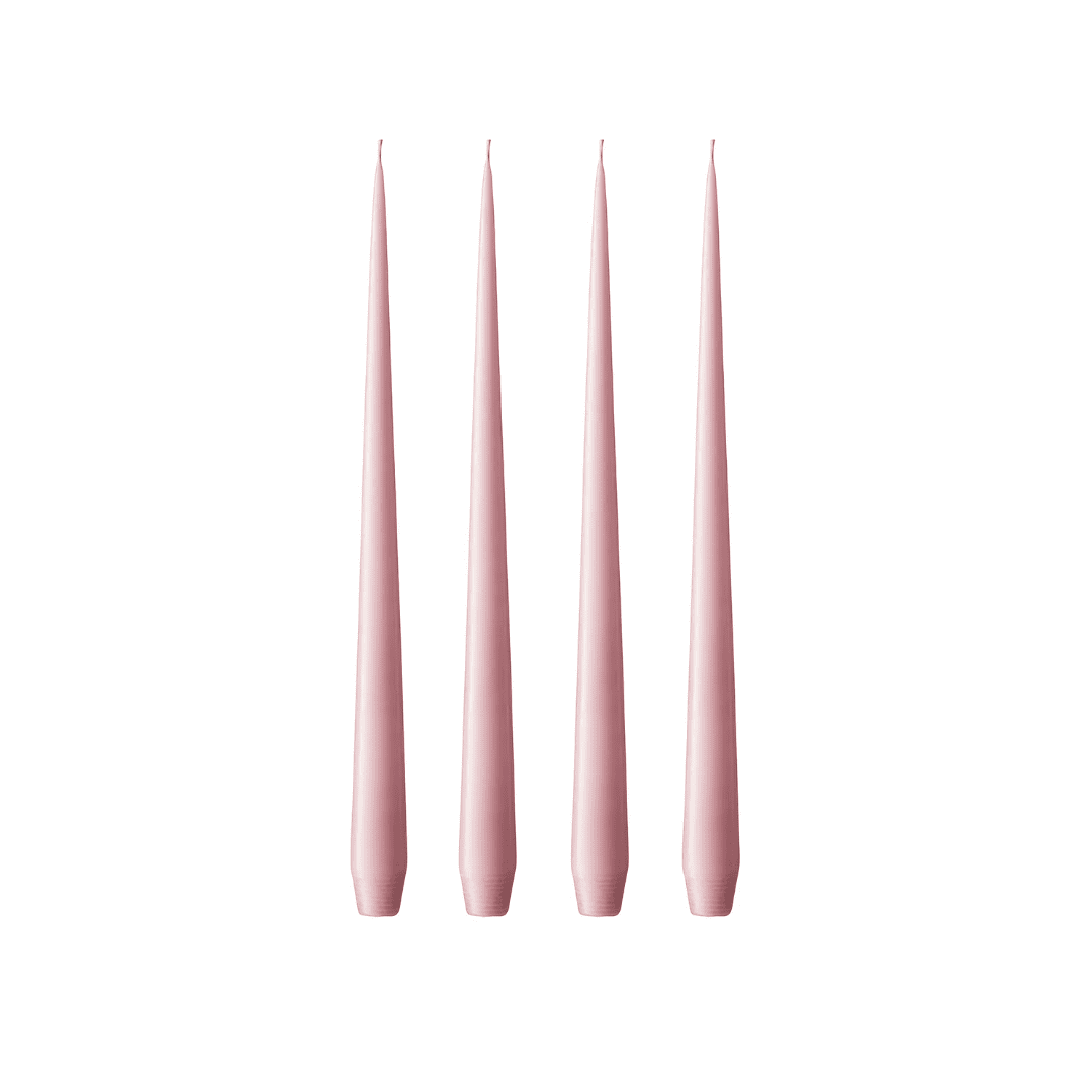 Taper candles 42cm 39 old rose Lacquer