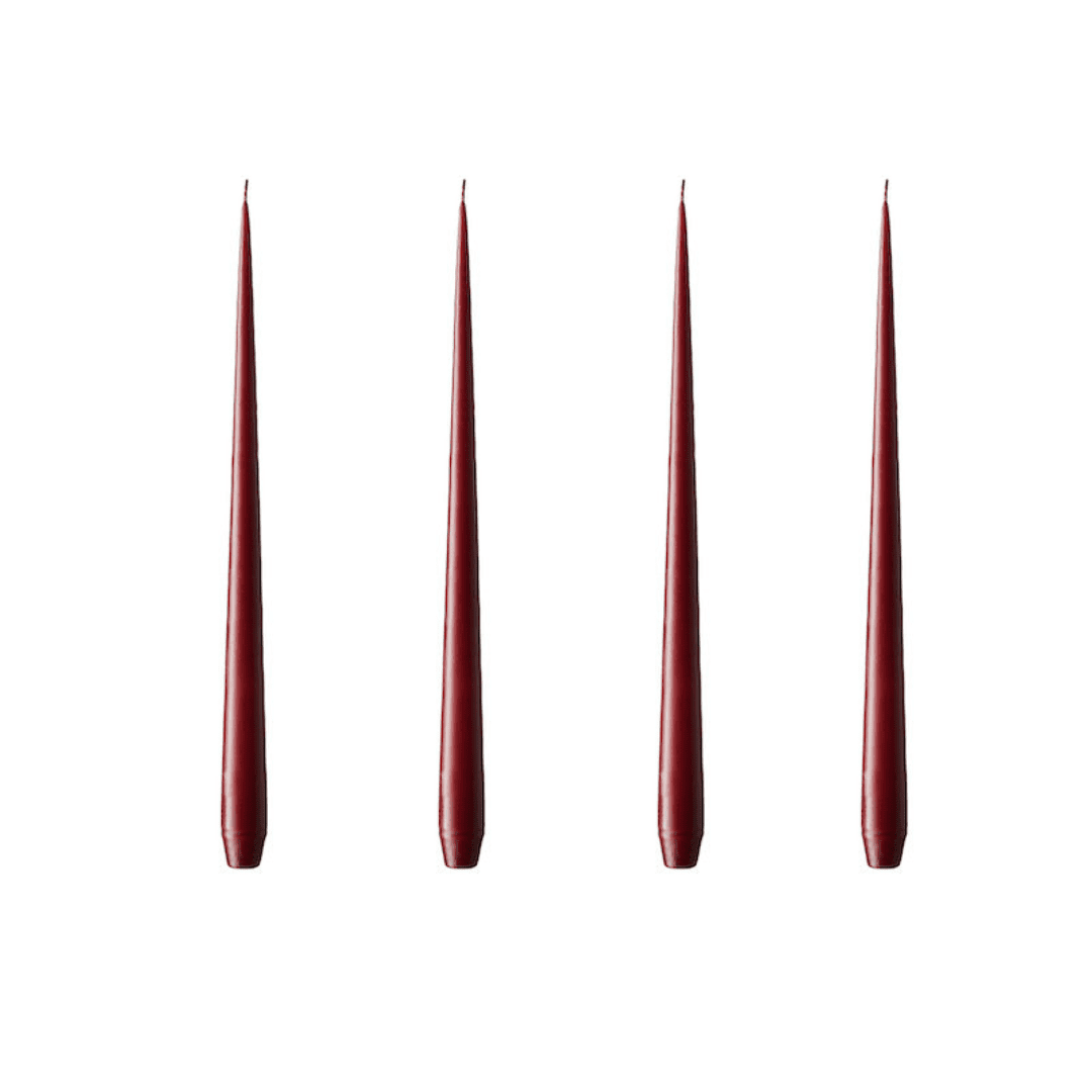 Taper candles 42cm 44/2 deep wne Lacquer