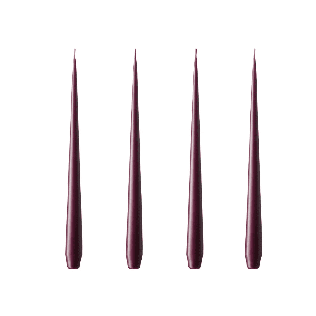 Taper candles 42cm 46/2 dark plum Lacquer