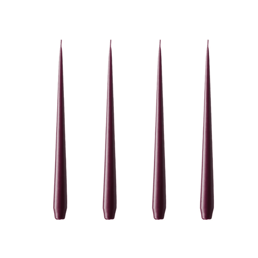 ESTER & ERIK Taper Candles 42cm 46/2 Dark Plum Lacquer