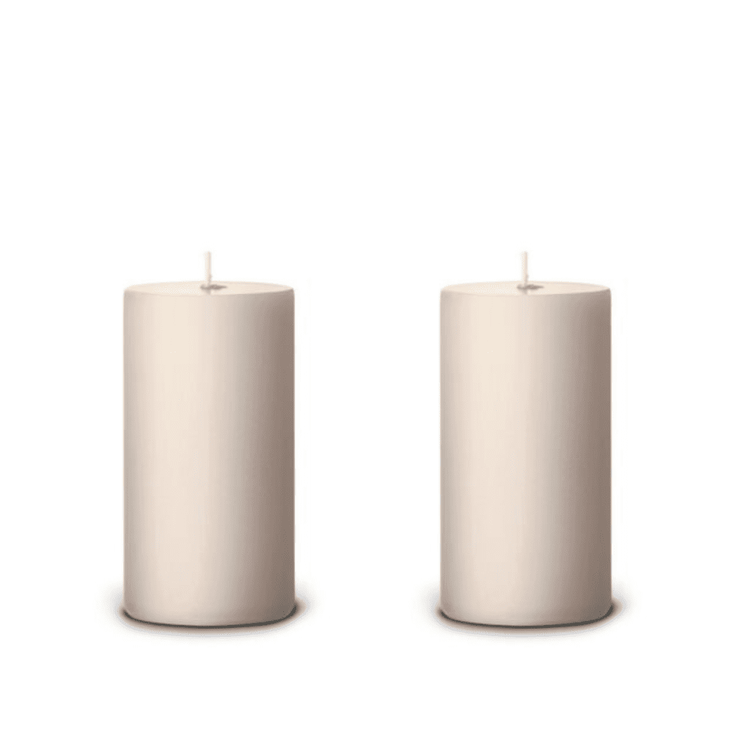 Pllar candles D 5cm H 25cm 22 lnen grey