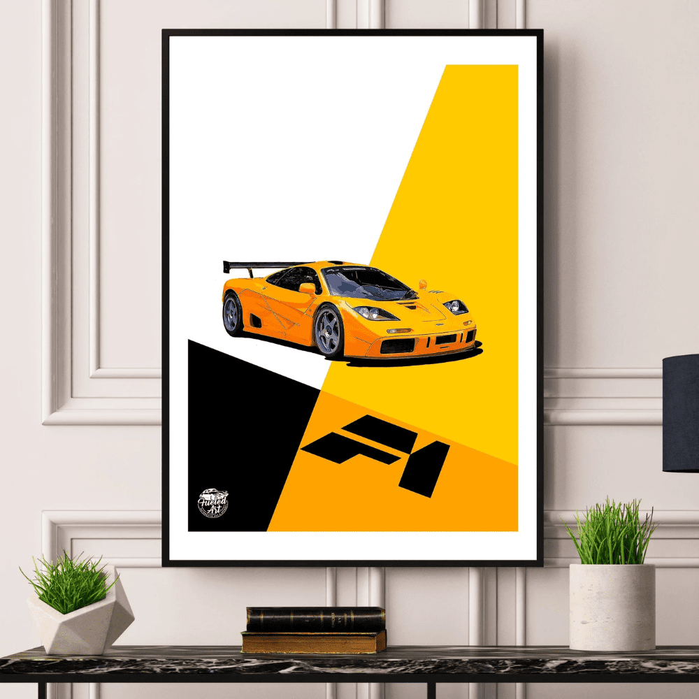 FUELED ART McLaren F1 LM print 32x24 Black 2