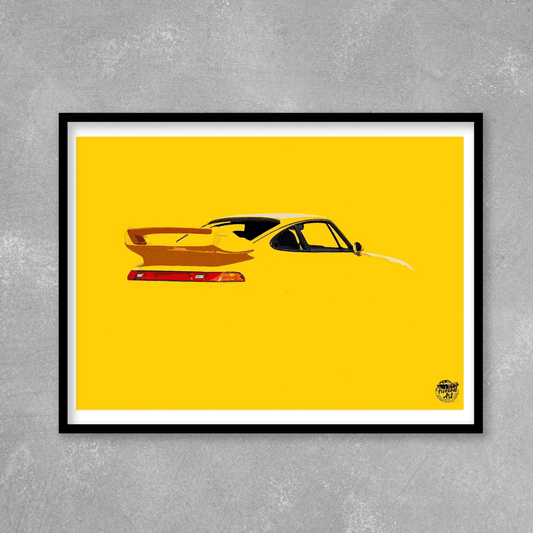 FUELED ART Porsche 911 993 GT2 RS Print 32x24 Black