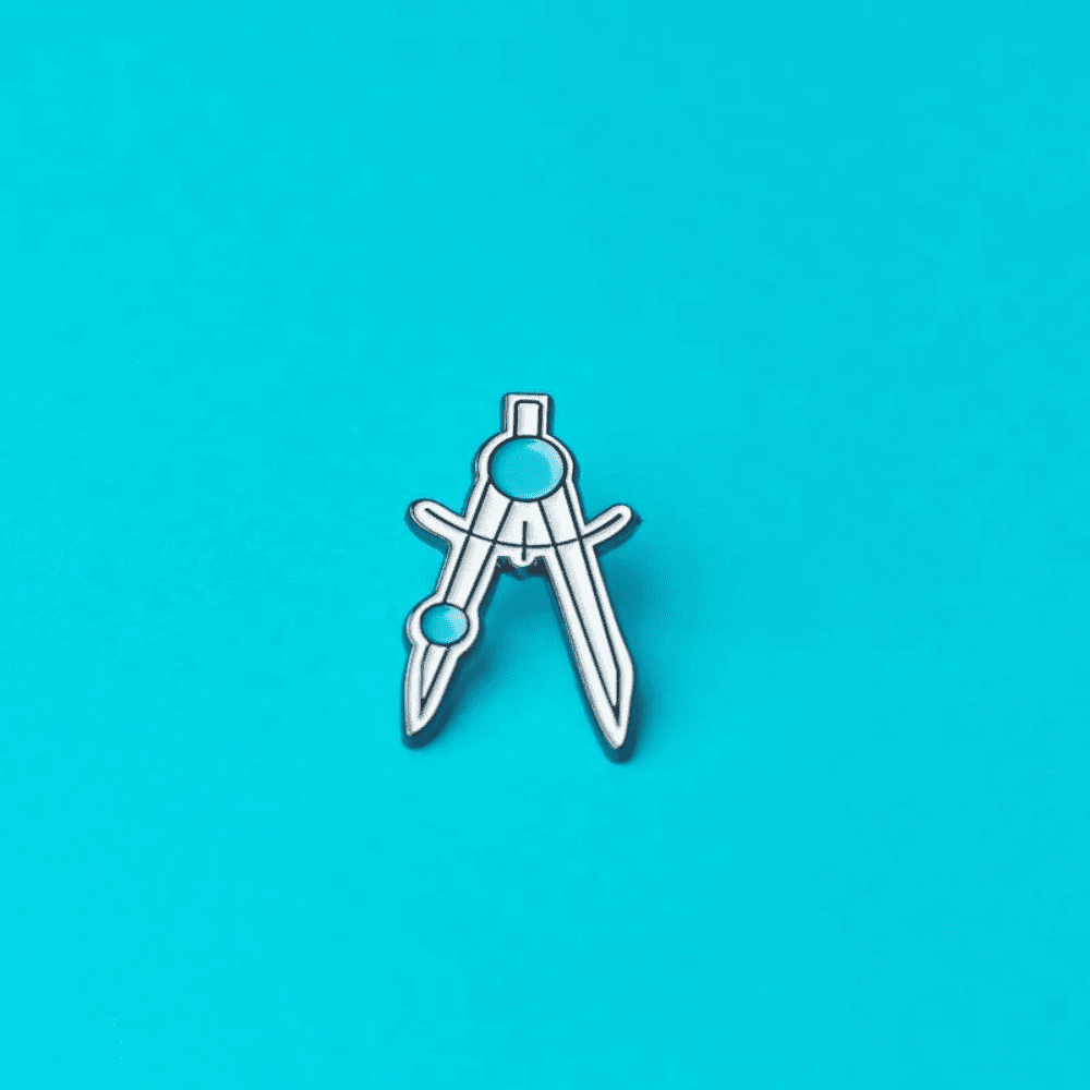 Green Goat Compass enamel pin