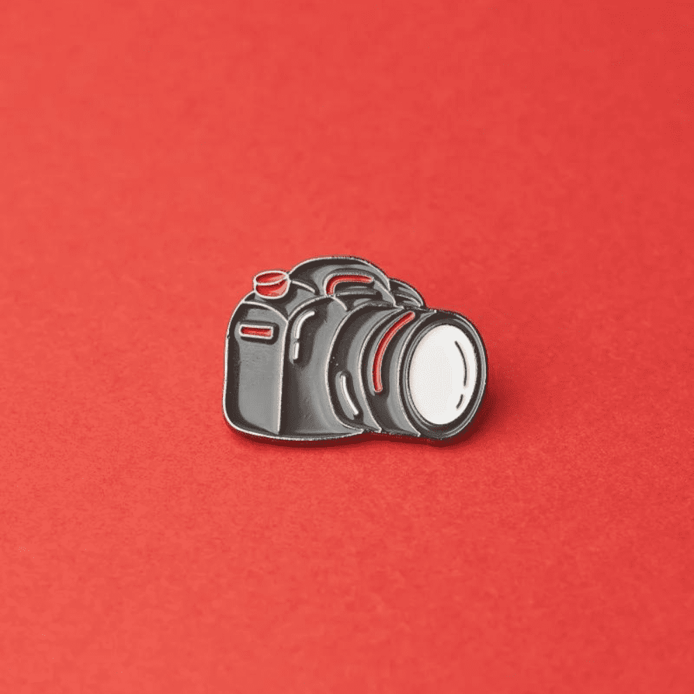 Green Goat new camera enamel pin