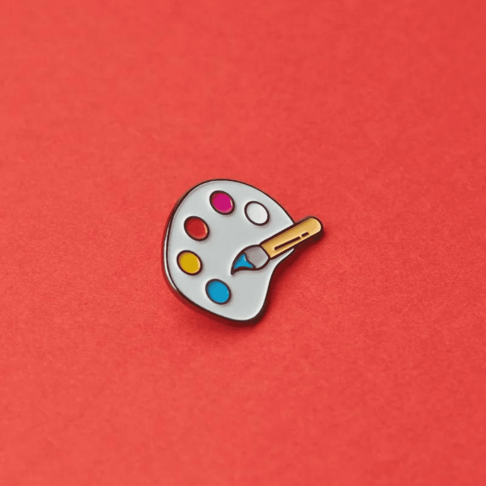 Green Goat Paint tool enamel pin