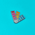 Load image into Gallery viewer, Green Goat Color grades enamel pin
