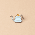 Load image into Gallery viewer, Green Goat Coffee kettle enamel pin
