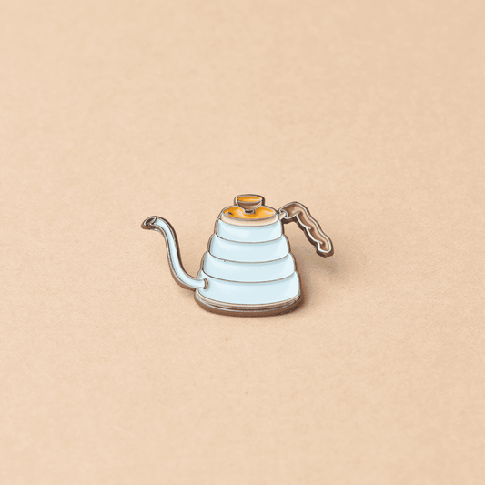 Green Goat Coffee kettle enamel pin