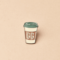 Load image into Gallery viewer, Green Goat americano cup enamel pin
