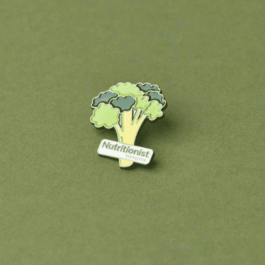 Green Goat nutritionist enamel pin