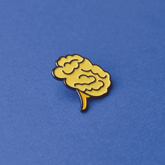 Green Goat psychologist enamel pin