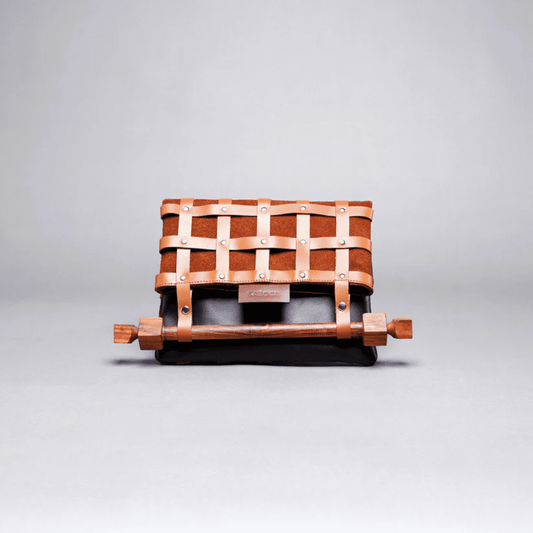 LABOGA Wicker Clutch Ed.3-Brown with Black 2