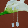 Load image into Gallery viewer, LINDEZA Sterling silver with 18K gold plating (1 micron) raw Moonstone earrings
