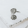 Load image into Gallery viewer, LINDEZA Sterling silver pyrite adjustable size ring
