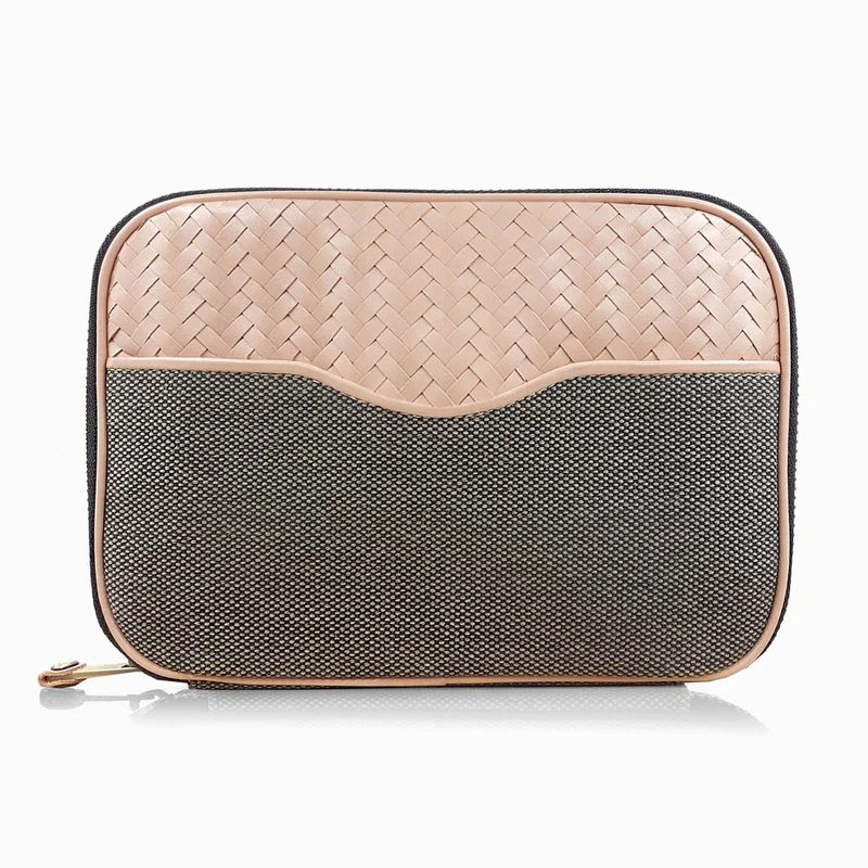 MANTIDY HERRINGBONE Large Pink Wash Bag