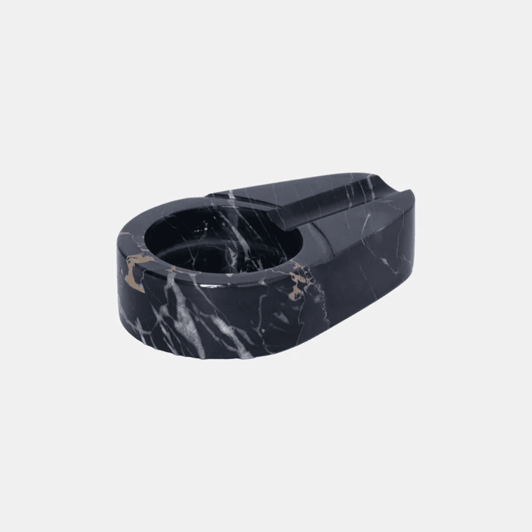 MARBLE & BEYOND Single Cigare Ashtray Black