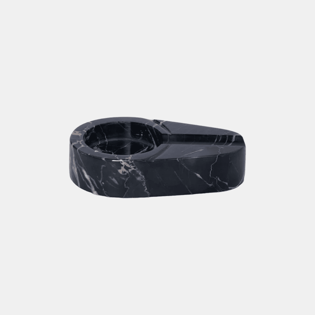 MARBLE & BEYOND Single Cigare Ashtray Black