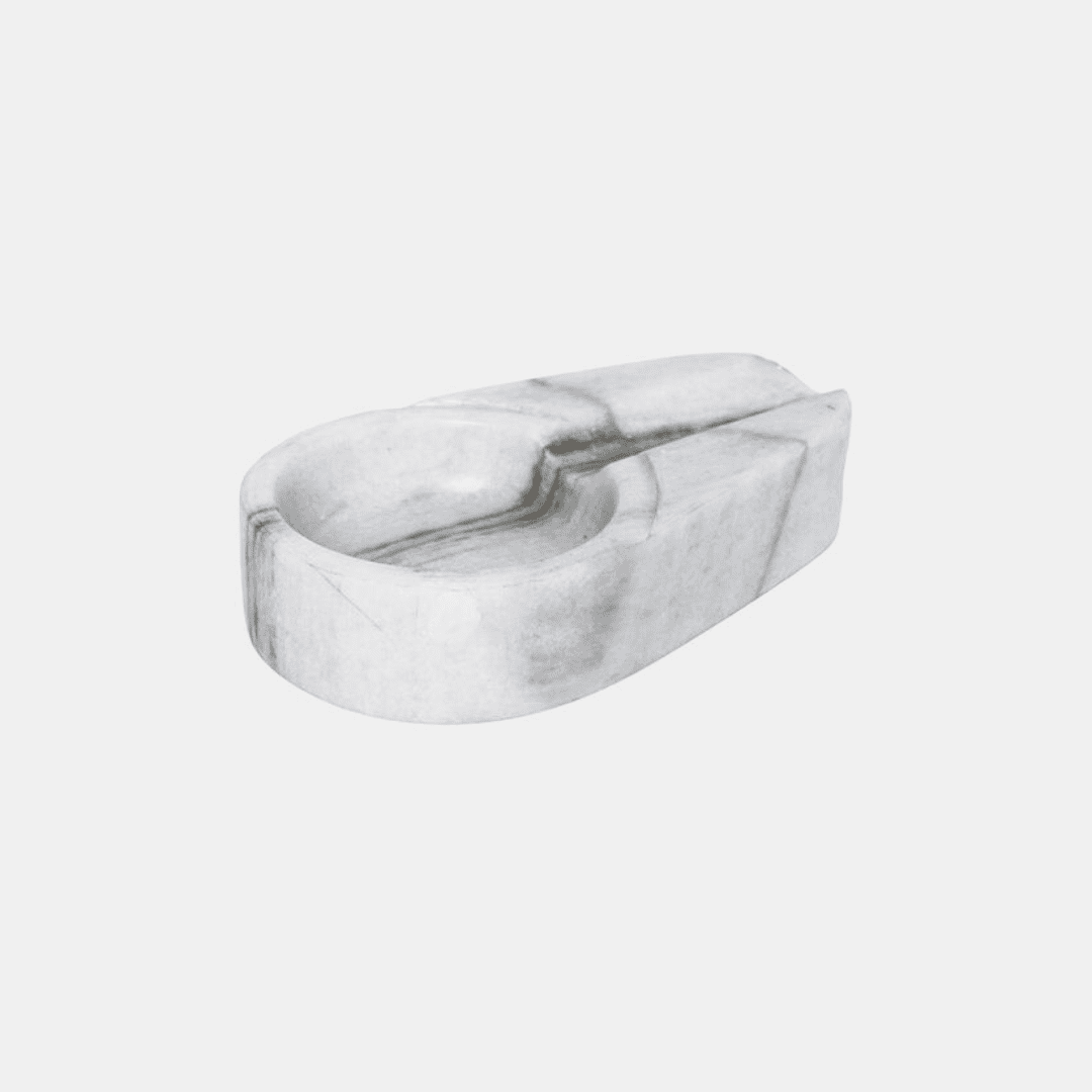 MARBLE & BEYOND Single Cigare Ashtray White
