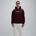 Load image into Gallery viewer, MARLOW Maroon Stich Hoodie | Large
