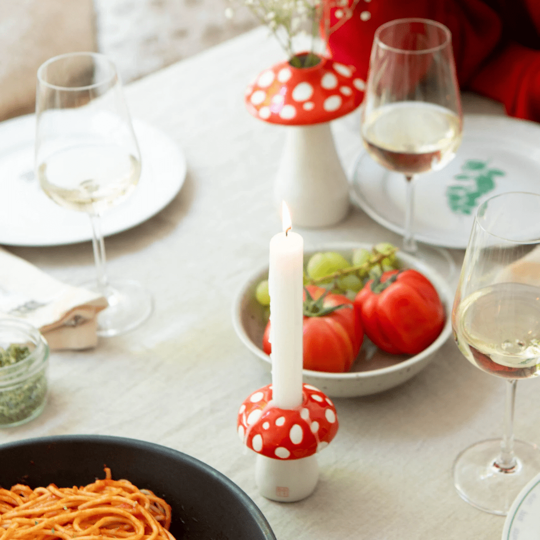 DOIY Candle Holder Amanita Red