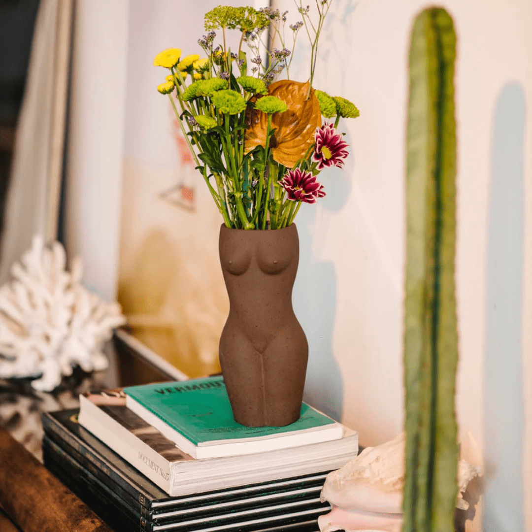 DOIY Vase Girl Power Big Brown