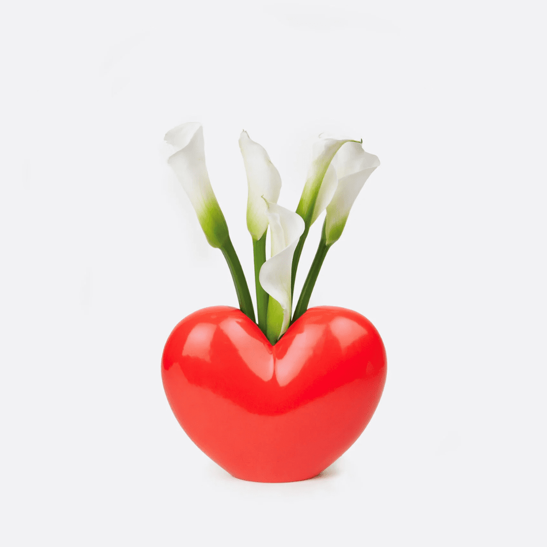 DOIY Vase Love Red