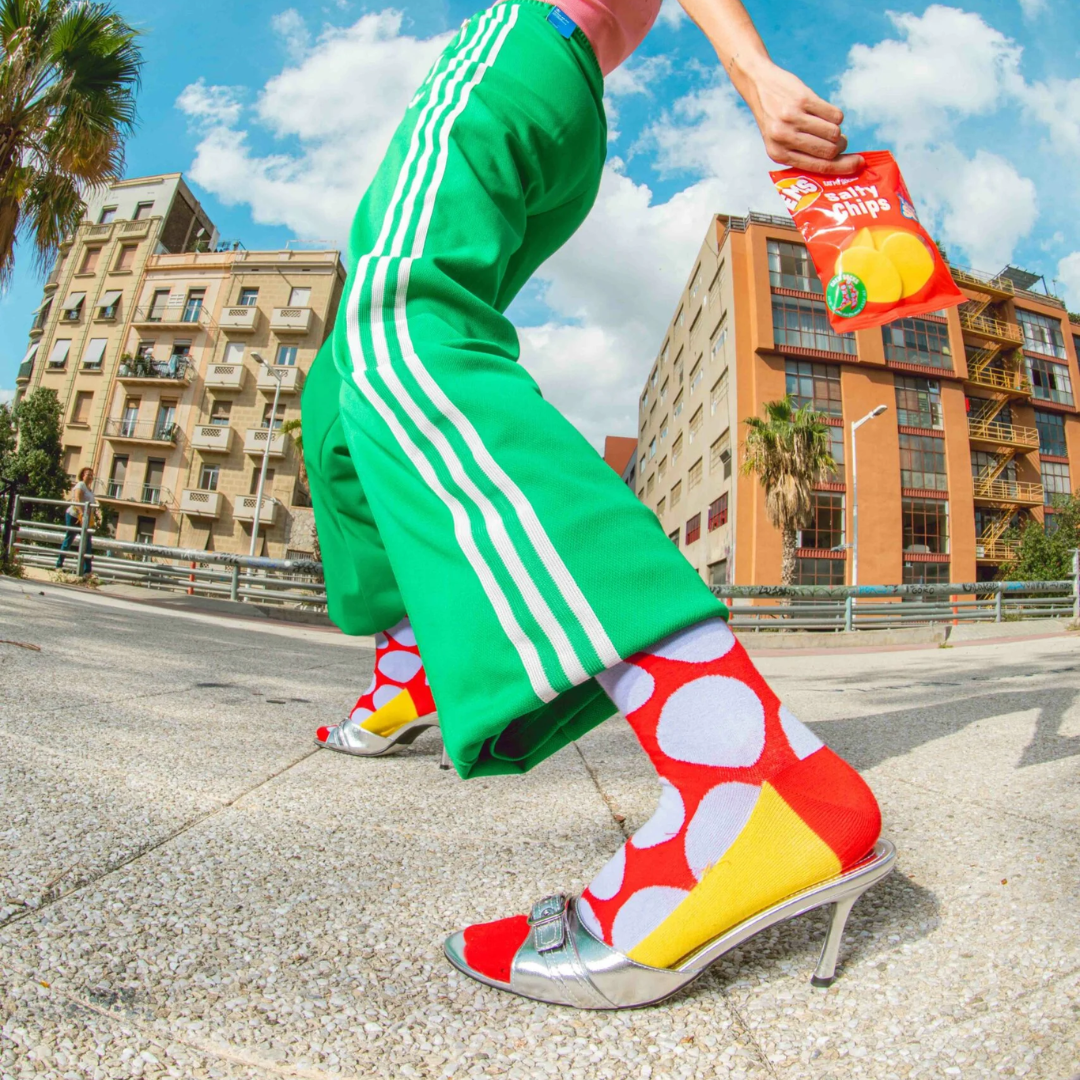 EAT MY SOCKS Salty Chips Red Socks