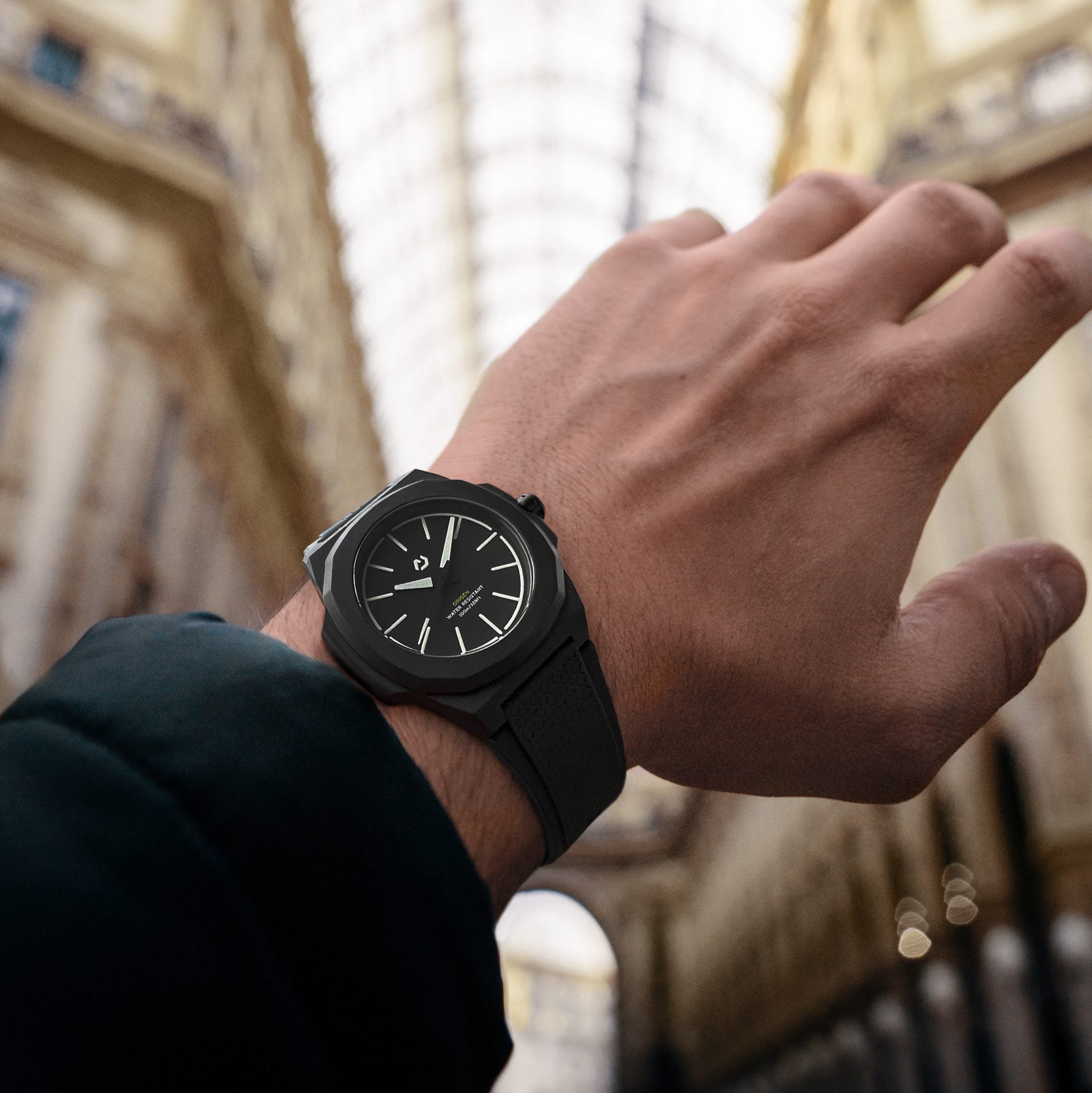 NUUN Origen Dawn-Carbon X 40.5mm Case- K1 Crystal with Anti-reflective Coat- Black Nanotech Anti-Dirt Res