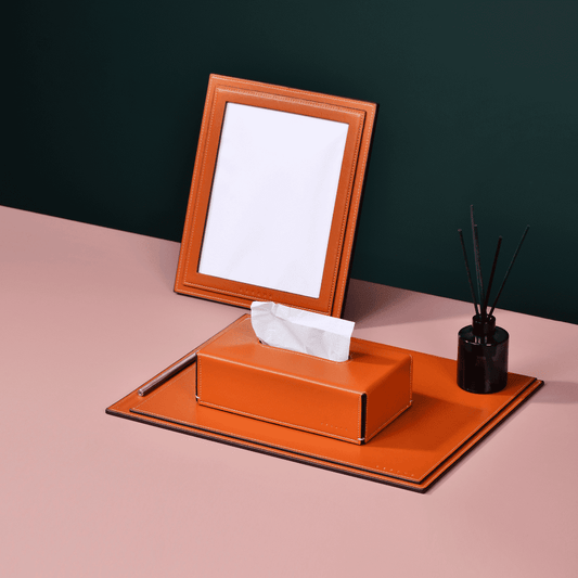 Resong Photo frameA4 PU Leather-Orange