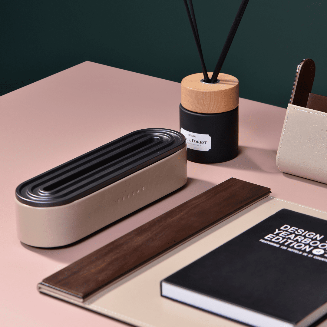 Resong stationery box PU Leather-Acrylic