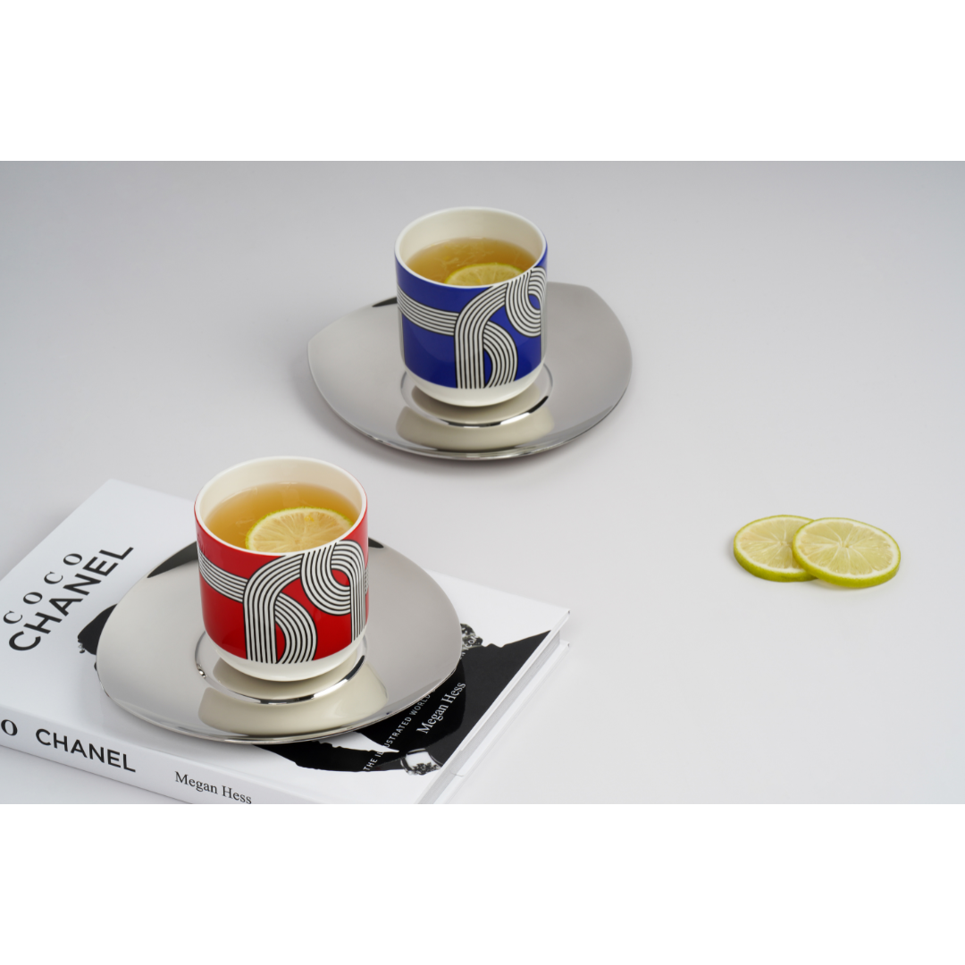 RESONG Cup set ceramic-Red -Blue