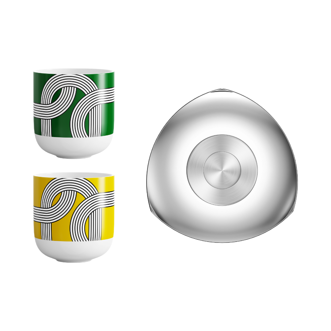 RESONG Cup set ceramic-Yell-Grn