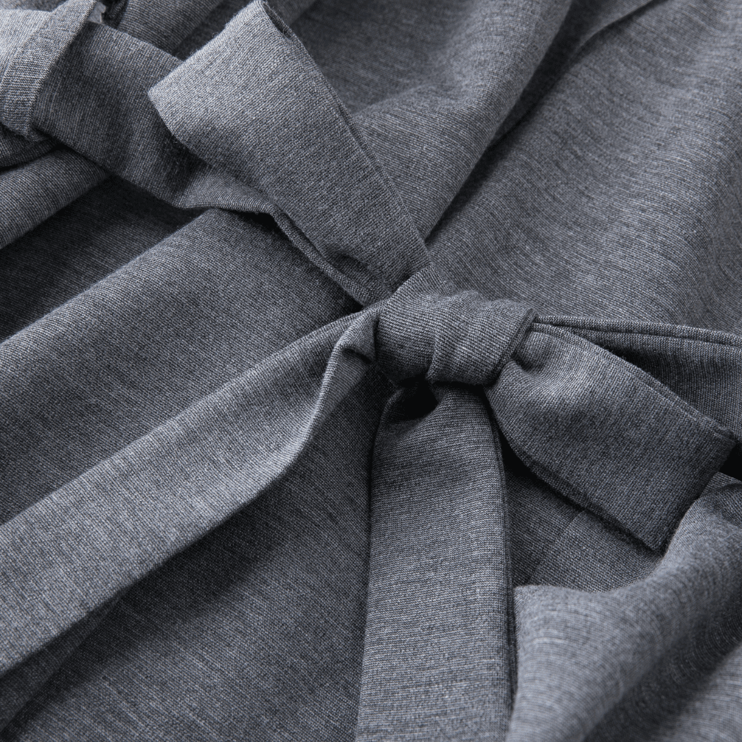 Resong Bathrobe silk cotton-grey