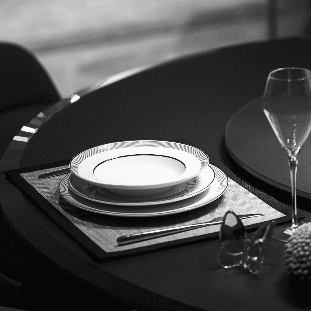 RESONG plate L-black ceramic