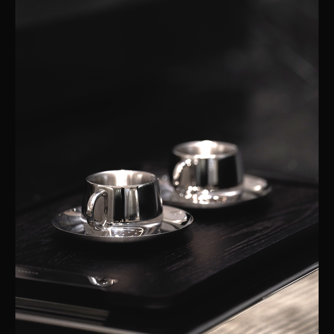 RESONG Large Silver Tea Cup