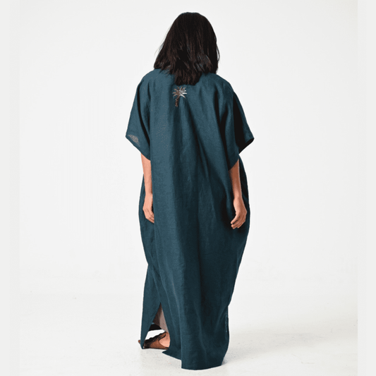 DRESSES green LINEN free size 56