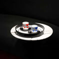 Load image into Gallery viewer, Optical Art Lacquered Round Tray-Black M
